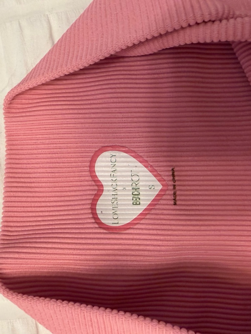LoveShackFancy Pink Ribbed Tank - Picture 3 of 4